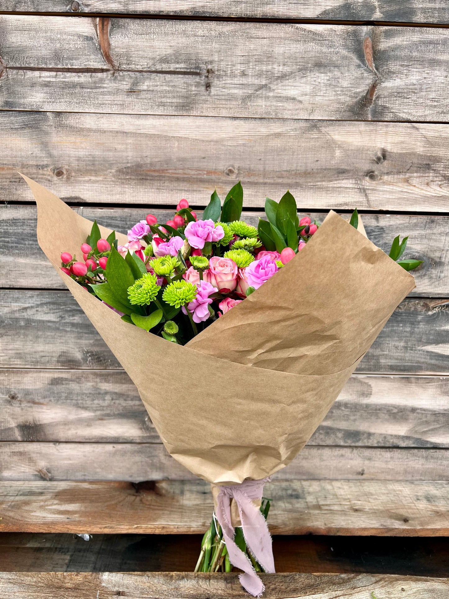 Fresh Real Flower Bouquet Colorful Pink Roses Arrangement birthday gift wedding home decor office housewarming spring summer valentines day