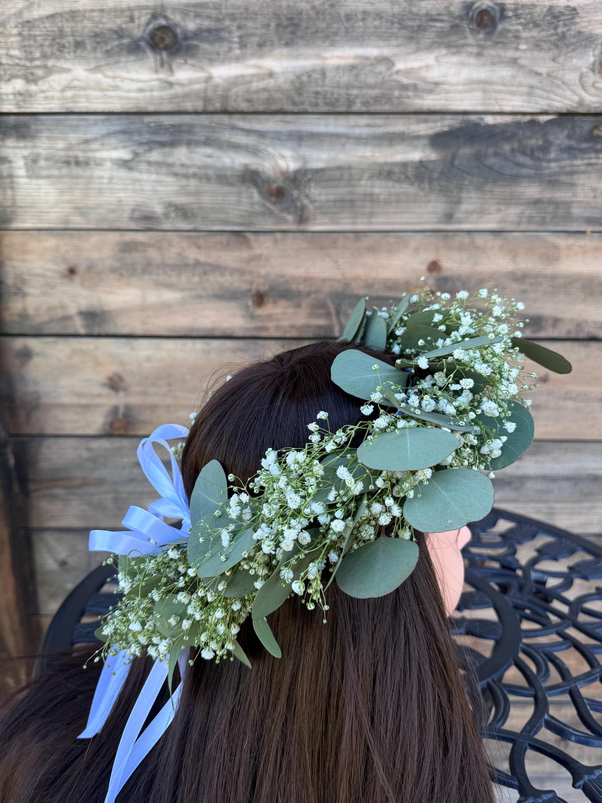 Baby's Breath Eucalyptus Graduation Cap, Flower Crown