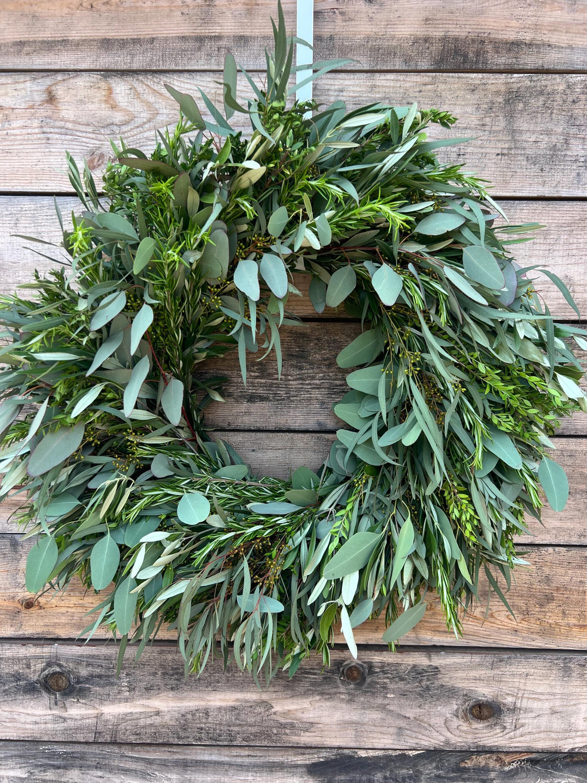 Fresh Green Classic Eucalyptus, Rosemary Wreath – Door – Centerpiece