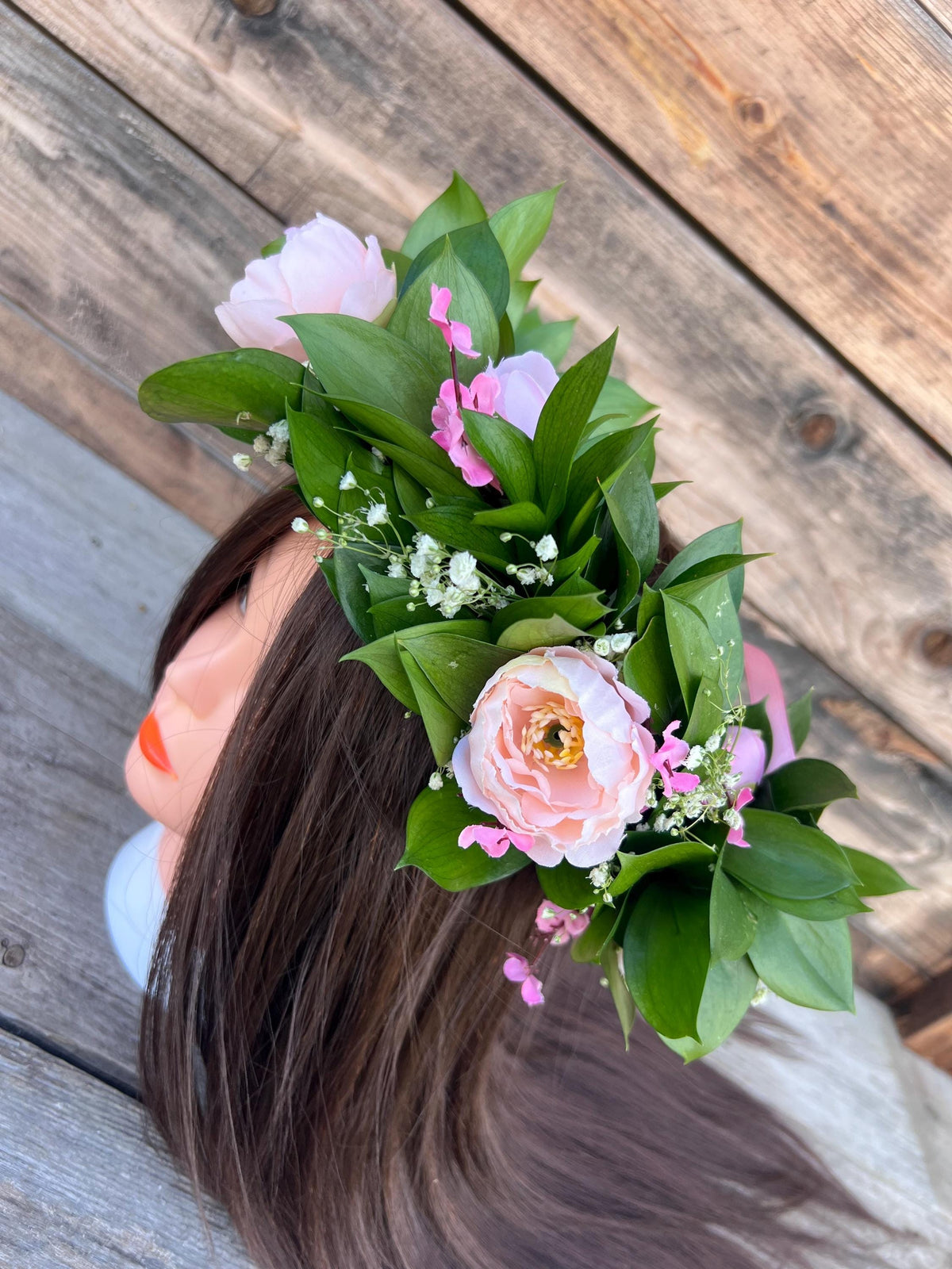 Handmade Ruscus Flower Crown – Aromatic Bay Laurel Crown