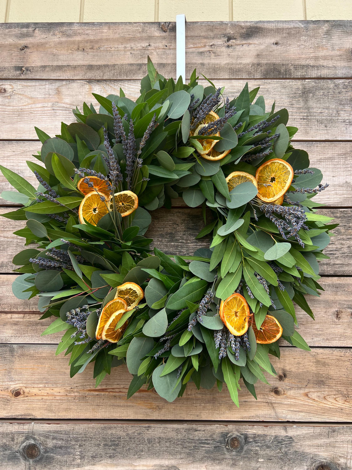Dried Lavender Eucalyptus Bay Leaf Orange Wreath