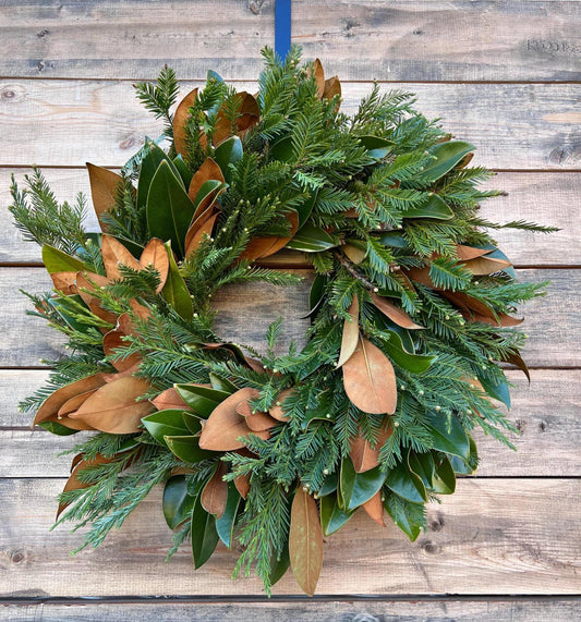 Fresh Magnolia Redwood Wreath – Front Door Home Decor