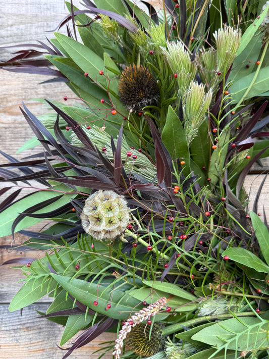 Fresh Bay Leaf Eucalyptus Wreath, Boho, Fall Autumn Home Decor