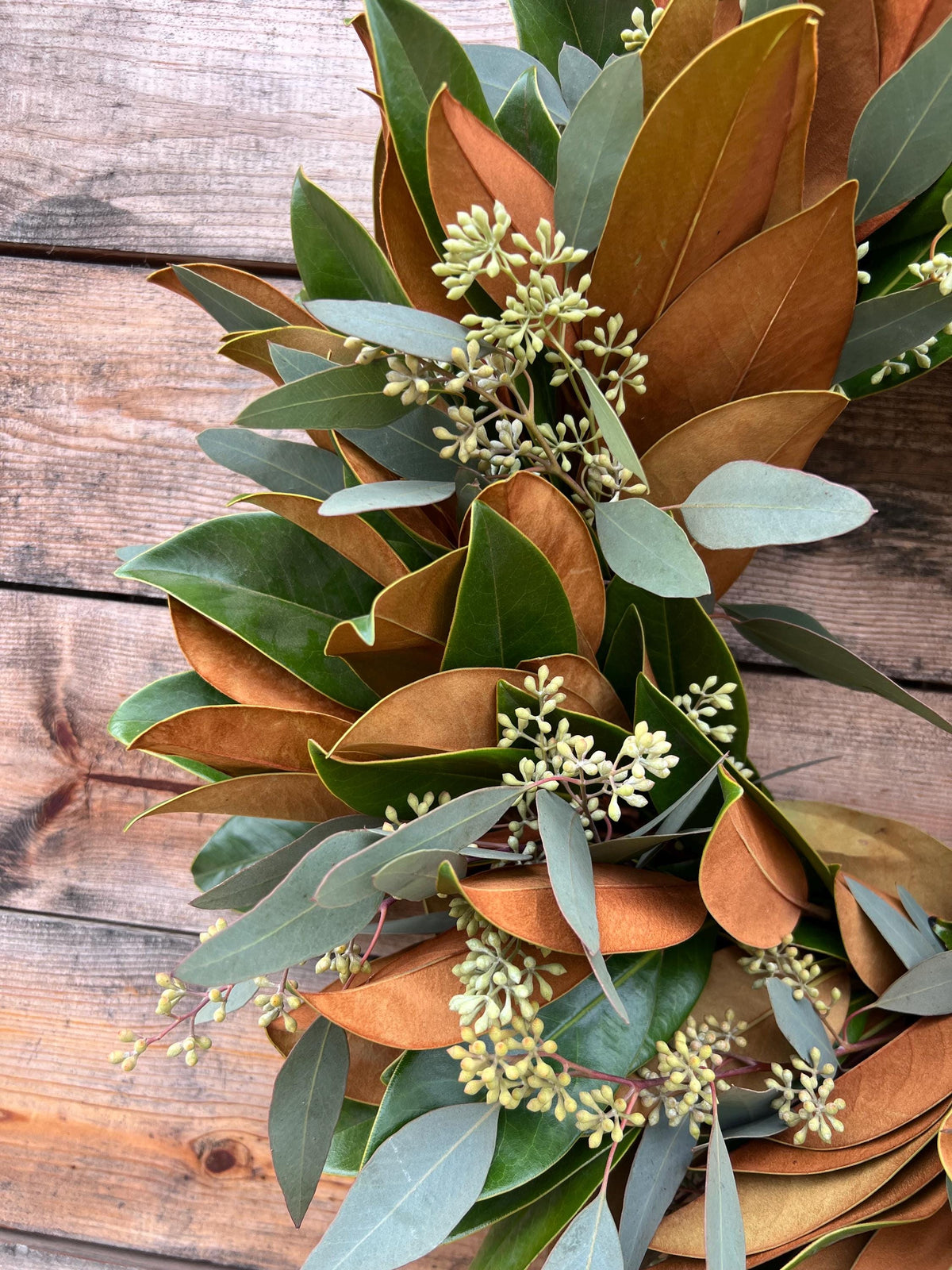 Fresh Magnolia Eucalyptus Wreath – Handcrafted Front Door Decor