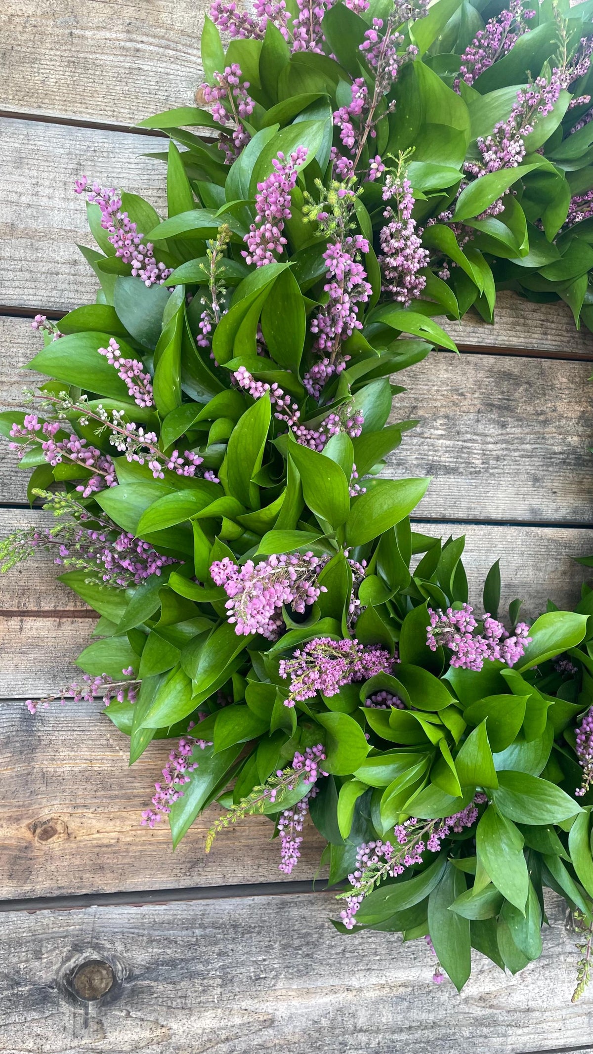Fresh Ruscus, Heather Wreath – Colorful – Birthday Gift – Wedding