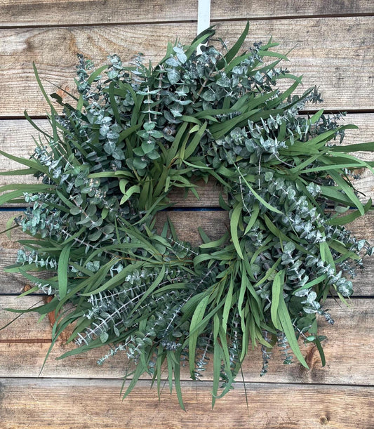 Preserved Willow Wreath – Long Lasting Eucalyptus Fall Decor