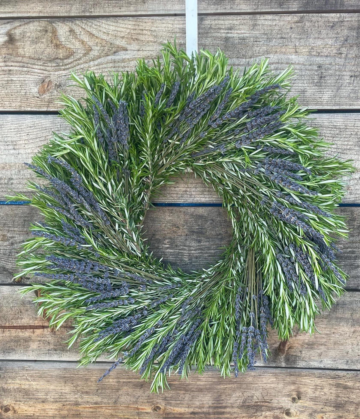 Aromatic Fresh Rosemary Dried Lavender Wreath – Handcrafted Home Decor