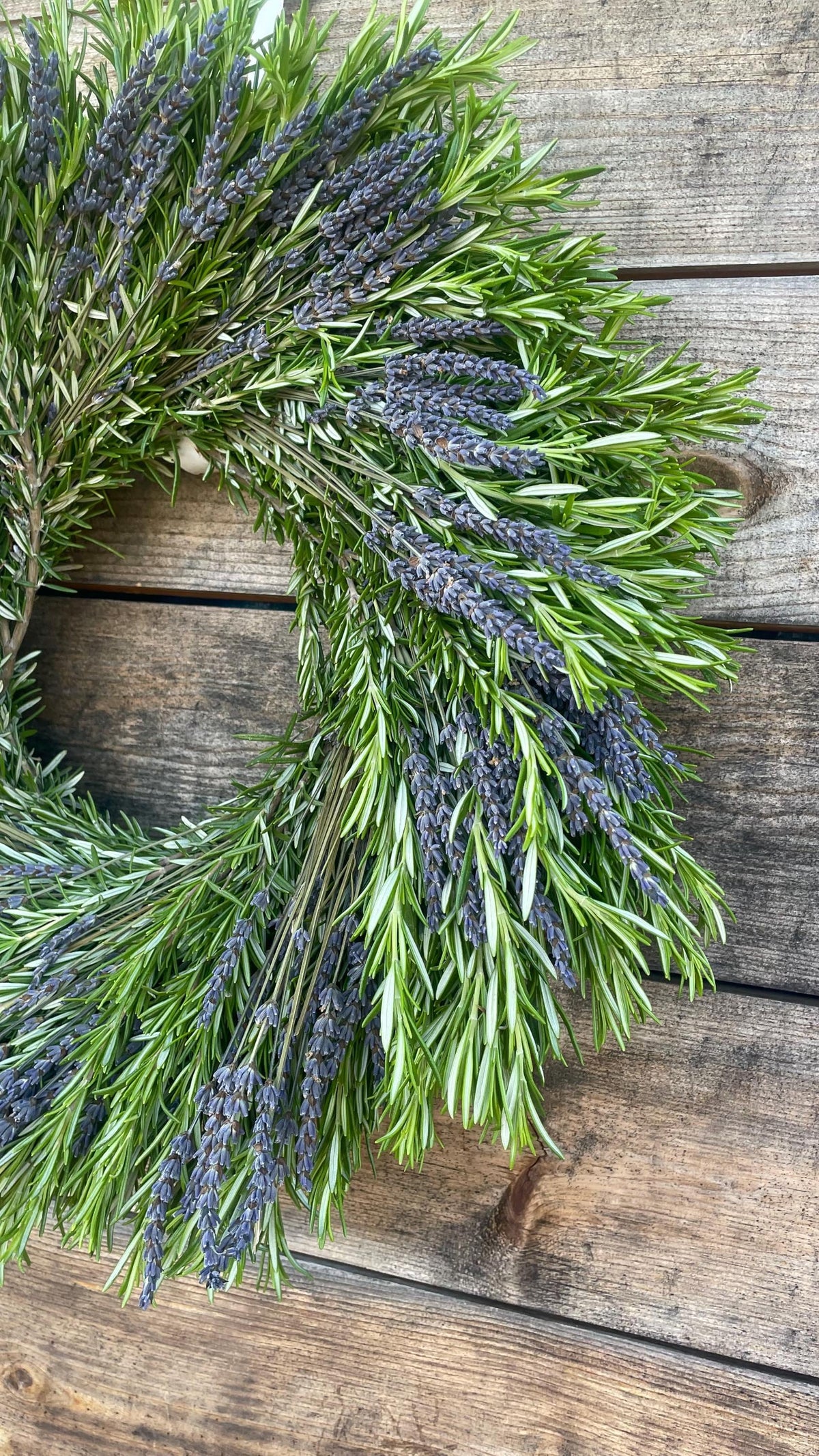 Aromatic Fresh Rosemary Dried Lavender Wreath – Handcrafted Home Decor